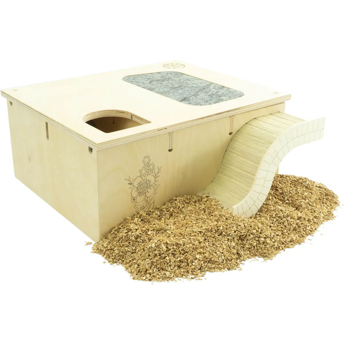 Getzoo Residencial Eduardo – Refugio para animales pequeños personalizables de madera robusta multiplex – Diseño flexible con escalera – Ideal para roedores y animales pequeños (Eduardo Premium)