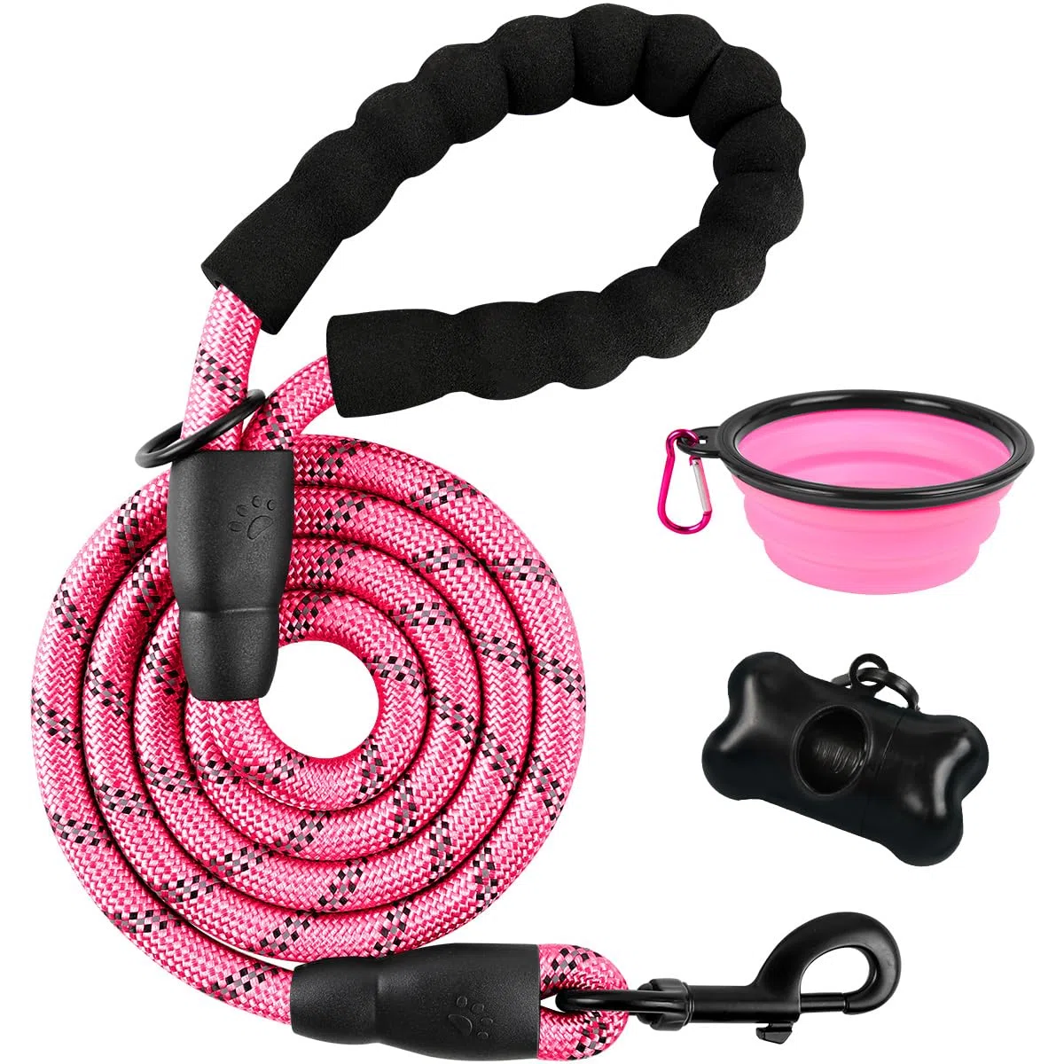 BARKBAY Correas de Perro para Perros Grandes, Correa de Perro Resistente de 4/5/6 pies con cómodo Mango Acolchado e Hilos Altamente Reflectantes para Perros medianos y Grandes, Caminar, Entrenamiento