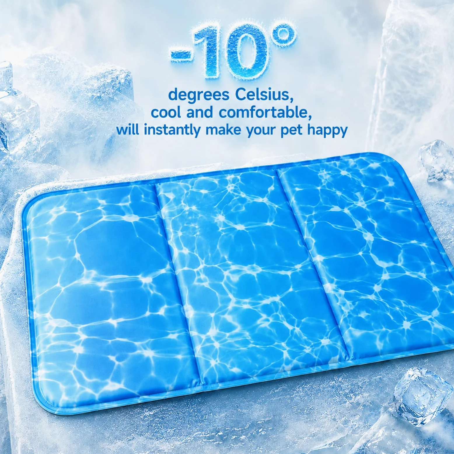 Alfombrilla de refrigeración para perros, 80 x 120 cm, manta de refrigeración para perros y gatos, cojín de refrigeración con gel no tóxico, resistente al agua, para perros grandes, medianas y