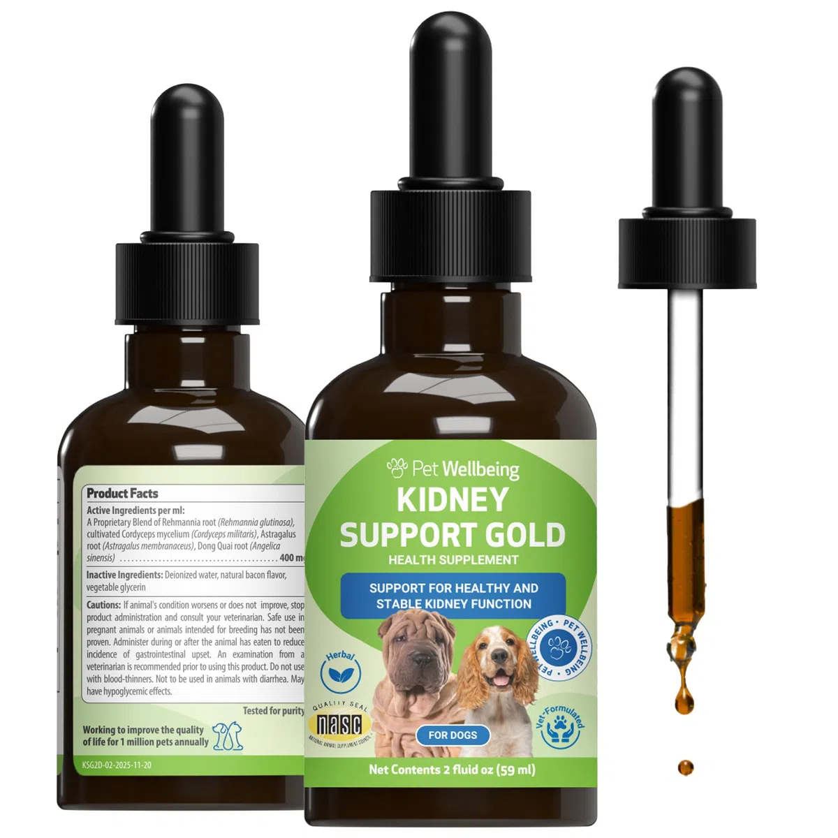 Pet Wellbeing El Apoyo del Riñón para Perros - Soporte Natural para La Salud De Riñón Canino ()