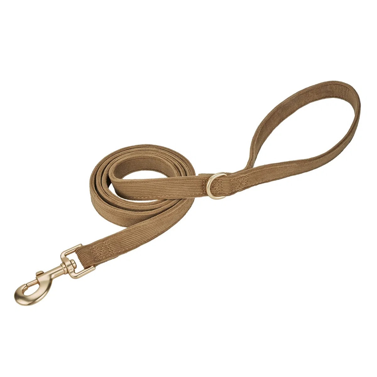 Correa de pana de algodón suave con cierre de metal dorado para perros pequeños, medianos y grandes, Correas para Perros, Correas Perros, café Brwon, collar a juego se vende por separado