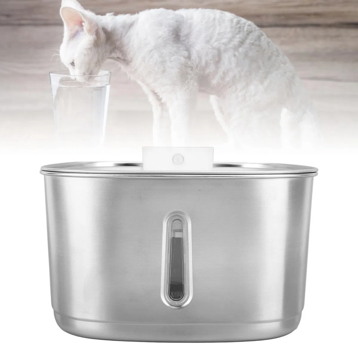Fuente de Agua Inalámbrica para Gatos, 3.2L, Automática con Batería, para Gatos y Perros