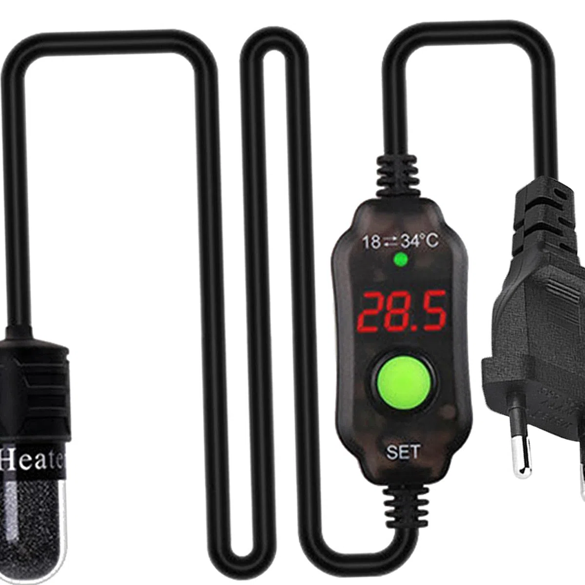 Calentador de Acuario Termostato Controlador de Temperatura Barra Calentadora Submergible Función Apagado Automático Material Y Vidrio Utilizable, 10W, Individual