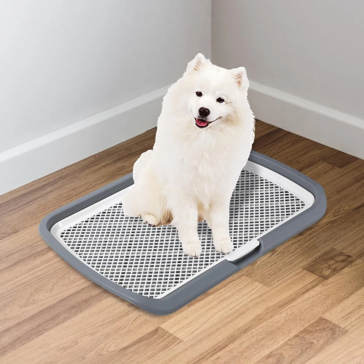 Bandeja de Entrenamiento para Cachorros, Orinal de Interior para Perros Que Facilita La Limpieza, Gris