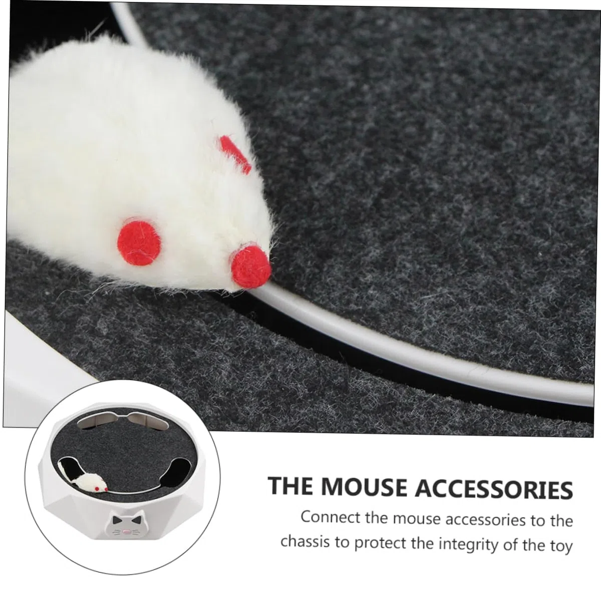 Ipetboom Juguete para Mascotas Juguetes para Gatitos Gato Juguete Giratorio Juguetes para Perros Cachorros ratón Juguete de burlas para Mascotas Gato Juguete Interactivo eléctrico
