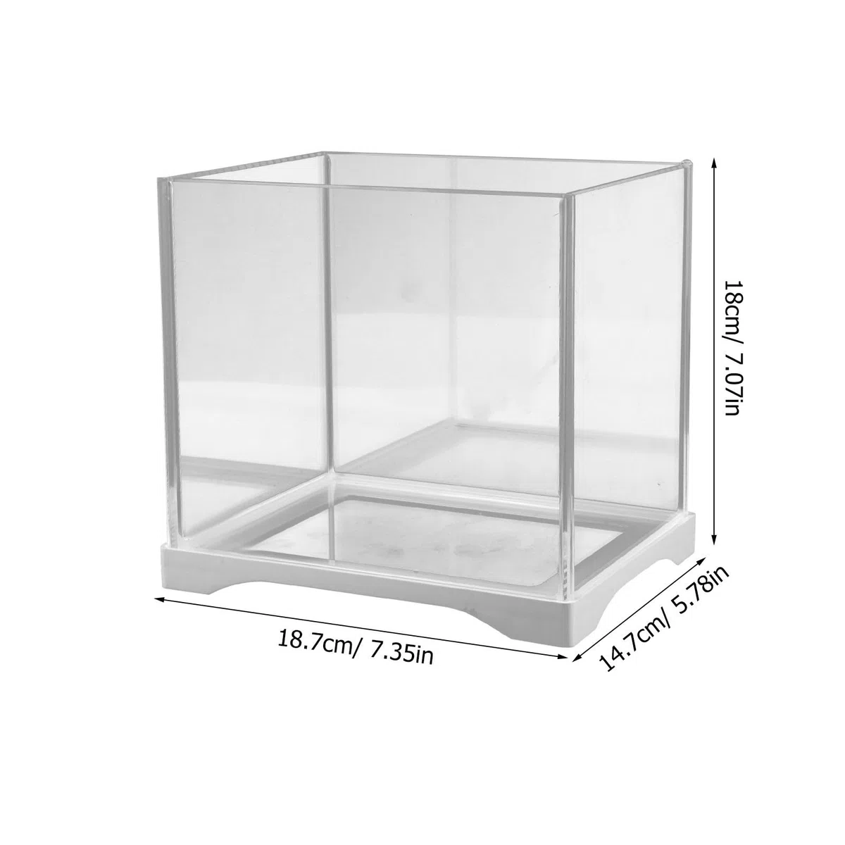 Mini Acuario Cúbico de Vidrio para Betta y Plantas Acuáticas