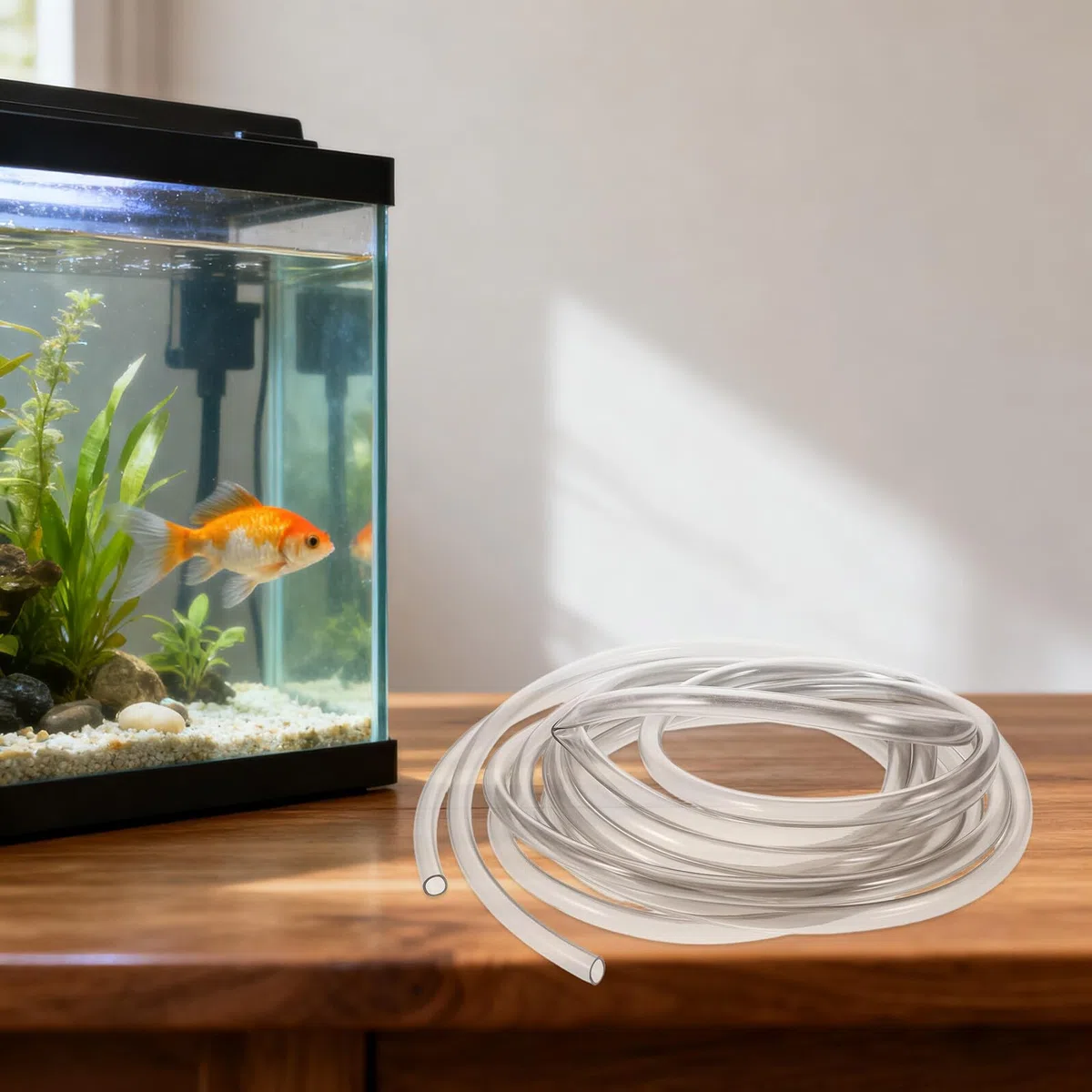 TOYANDONA Kit de Limpieza para Acuarios Adecuado para Cambio de Agua con Manguera Flexible de 5 M y Clip de Sujeción y Limpieza de Grava en Peceras de Agua y Salada