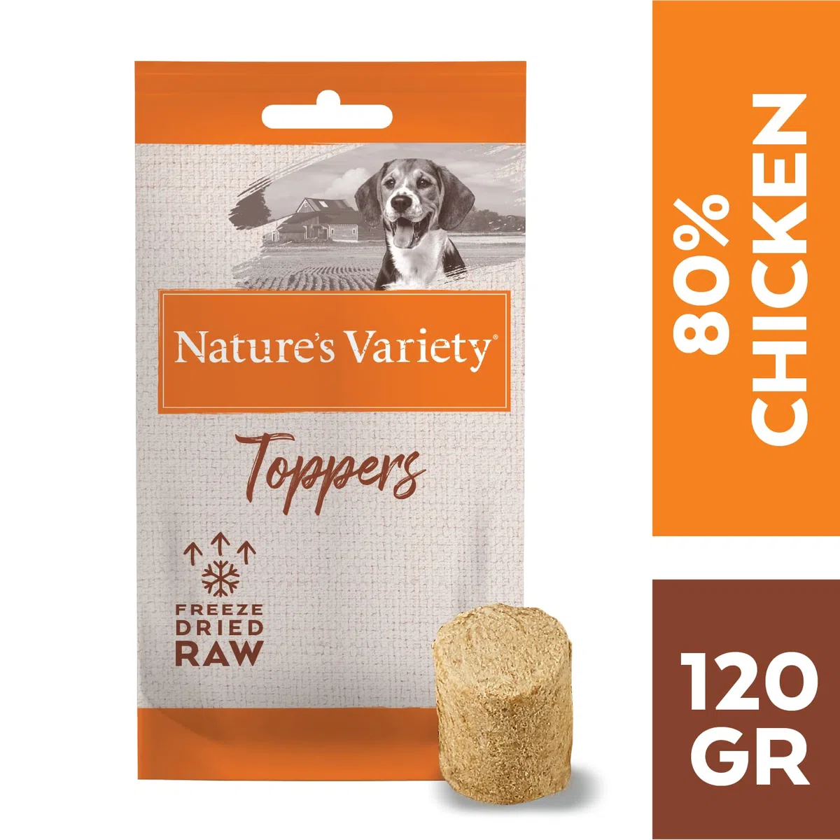 Nature's Variety - Freezed Dried - Toppers para Perros con Pollo - Caja de 7 x 120g - Total 840g