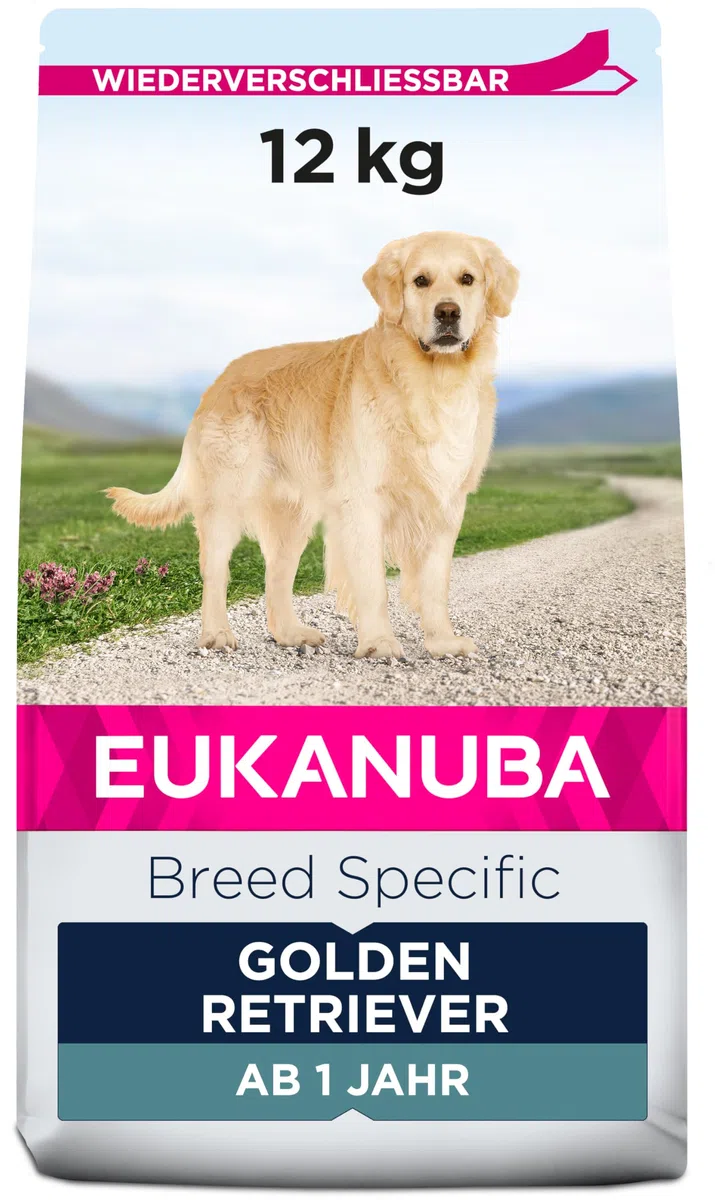 EUKANUBA Breed Specific Alimento seco para perros golden retriever adultos, alimento para perros óptimamente adaptado a la raza 12 kg