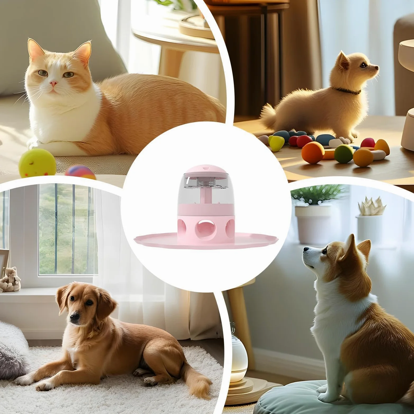 Juguetes para Alimentos para Mascotas Juguetes Interactivos Alimentos para | Perros | Gran Capacidad Divertidos Dulces - de dispensación - Alimentador Lento para Mascotas, Dispensador de