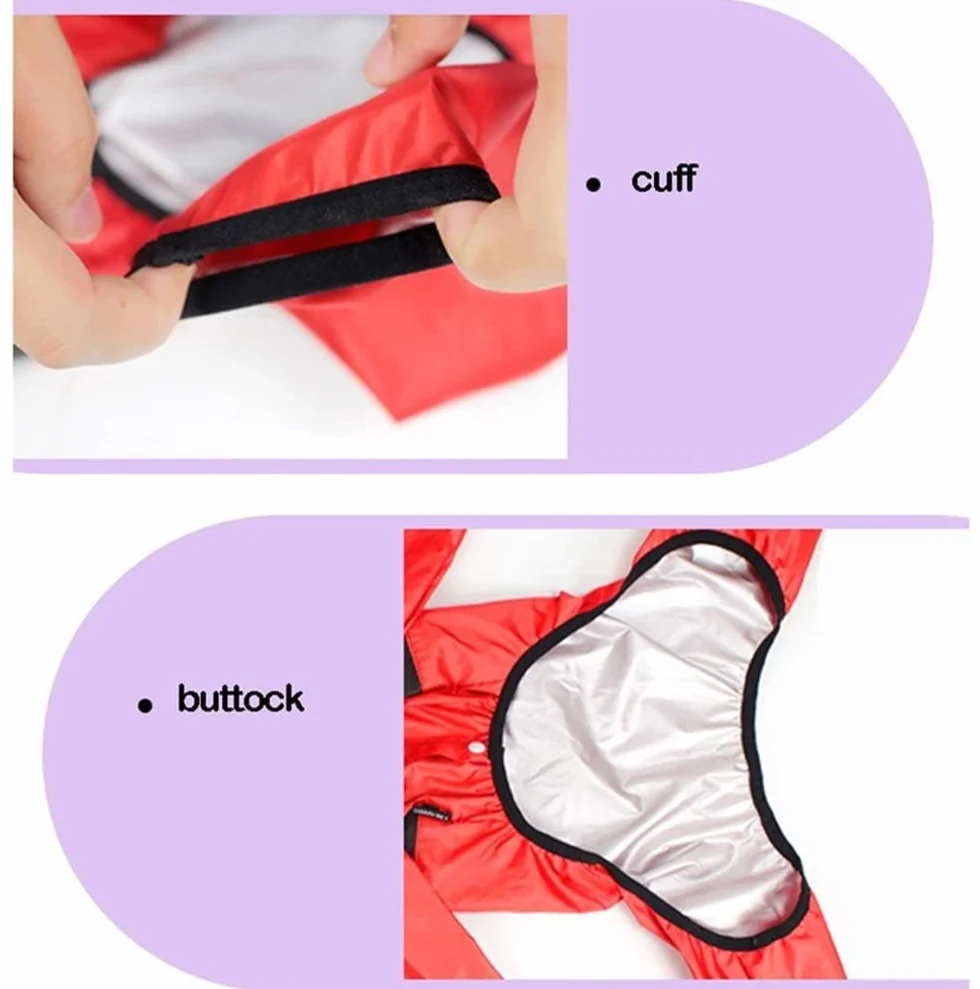 Impermeable para Perros, Mono Impermeable for Perros, Reflectante, Chaqueta con Capucha, Ropa for Exteriores for pequeños, Suministros for Mascotas(Red,XS)