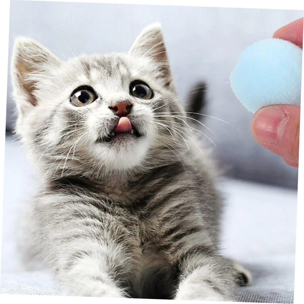 Kisangel 400 Piezas Pelota de Juguete para Gatos Gato de Peluche de Juguete Gato masticando Bolas Juguetes para Mascotas de Juguete para Gatos de Interior Bolas de Peluche Felpa