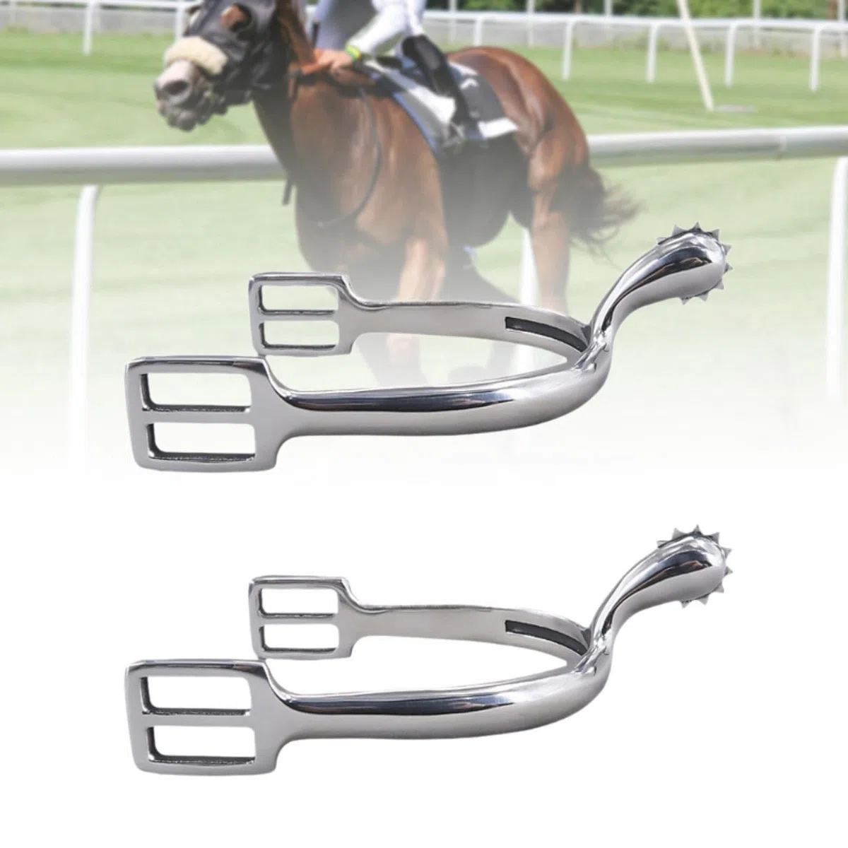 Qianly 2 Espuelas para Caballo, Accesorios Ecuestres, Acero Inoxidable, Versátiles Y Reutilizables.