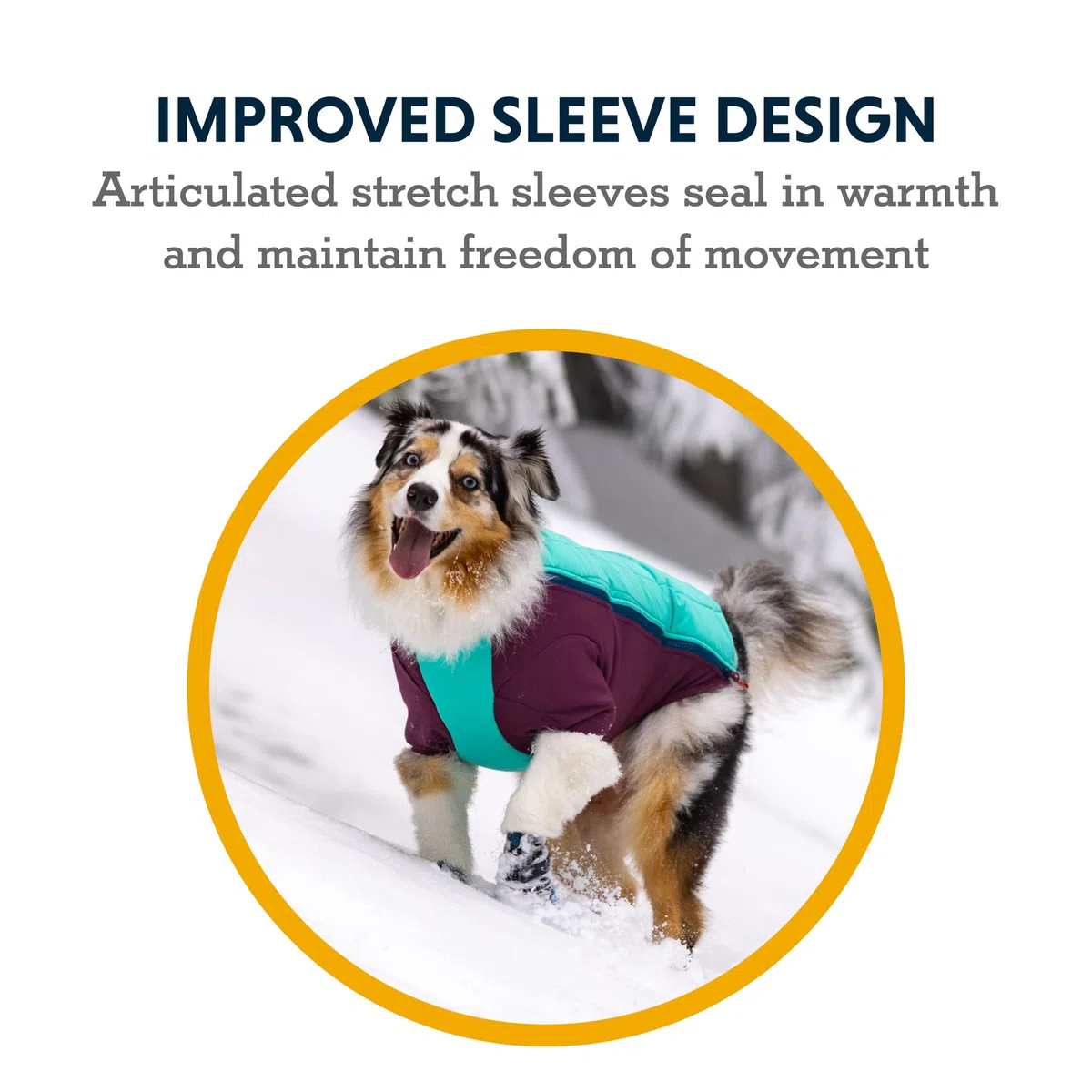 RUFFWEAR Abrigo para Perro con Aislamiento Polar, Chaqueta para Perro con Forro Polar Resistente a la Intemperie y al Agua, Traje de Nieve para Perros, Aurora Teal – Medium