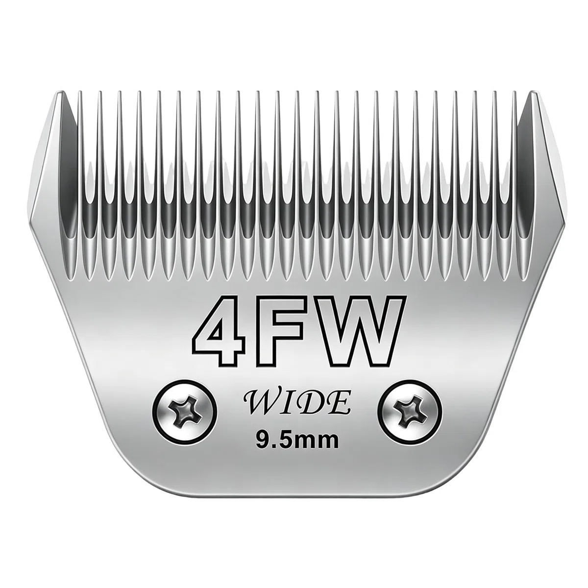 BILLAR® 4FW - Cuchillas de aseo para perros de hoja ancha, desmontables, compatibles con cortadoras Andis, Oster A5, Wahl km10. Longitud de corte 3/8 pulgadas (9,5 mm)
