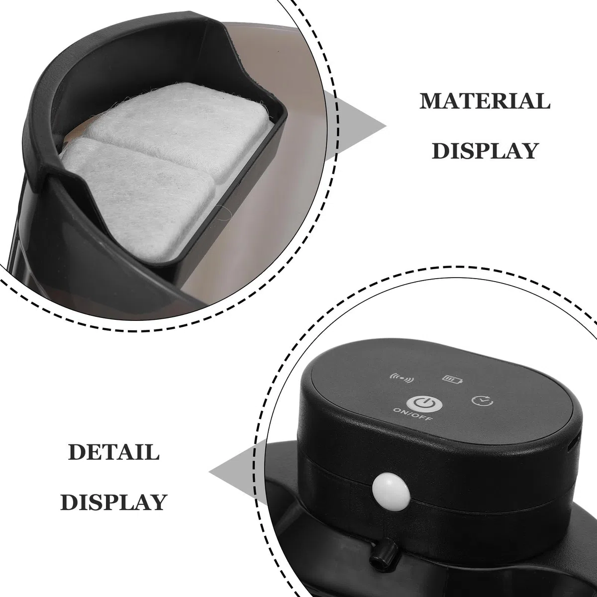 SHINEOFI Fuente de Agua para Mascotas y Gatos Inalámbrica, Dispensador de Agua de Inducción, Abs, 3l, 2600mah, Negro, Interior, para Gatos y Perros