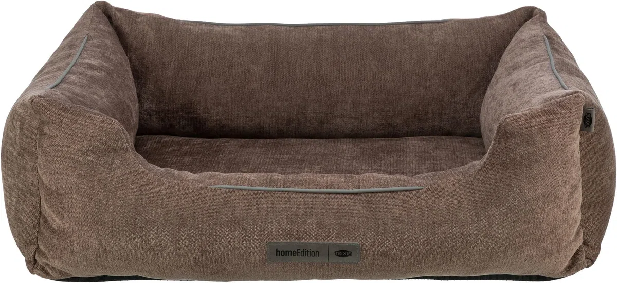 Trixie Vital Lennox 371305 - Cama para Perros (Chenilla, Rectangular, ortopédica, 60 x 50 cm, con Espuma viscoelástica para Efecto Memoria, 60 x 50 cm), Color marrón