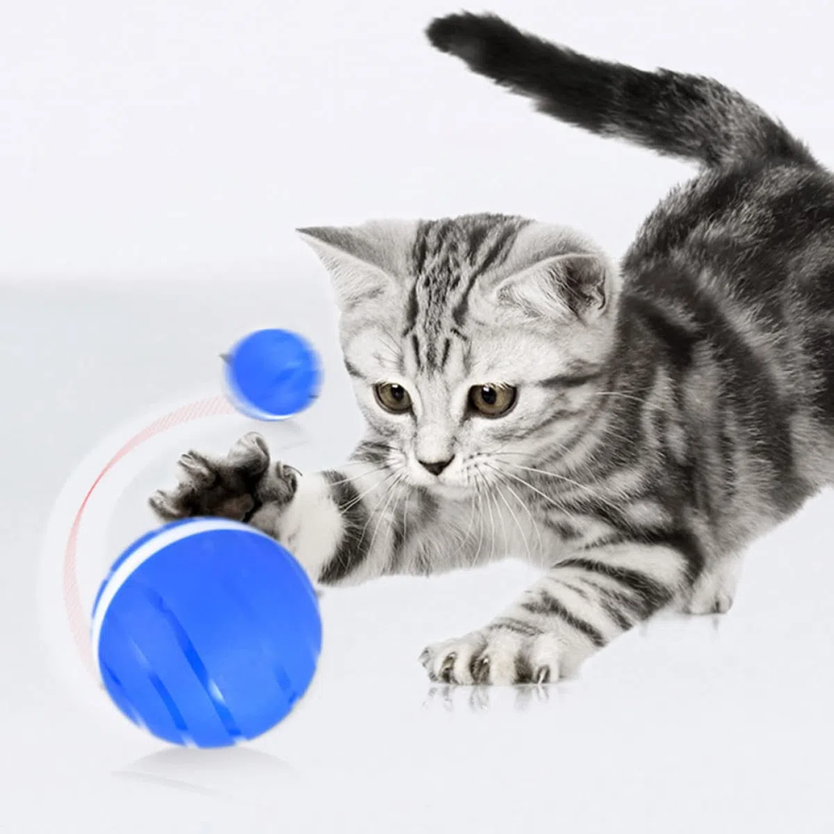 Happyyami Bola Interactiva Automática para Gatos Juguete De Mascota Recargable por USB Luz Parpadeante para Estimulación y Diversión De Gatos y Diseño Que La Atención De Mascota