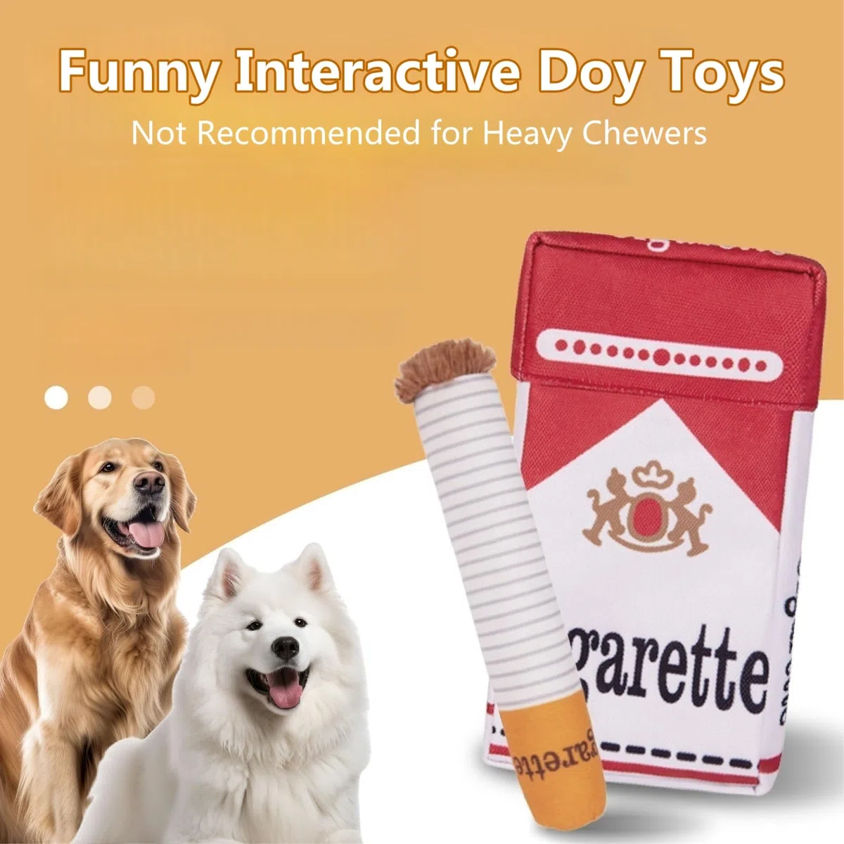 Paquete de 3 divertidos juguetes interactivos para perros, juguetes de palo de hojaldre con una caja para razas pequeñas a medianas, diversión para aliviar el estrés para gatos de interior