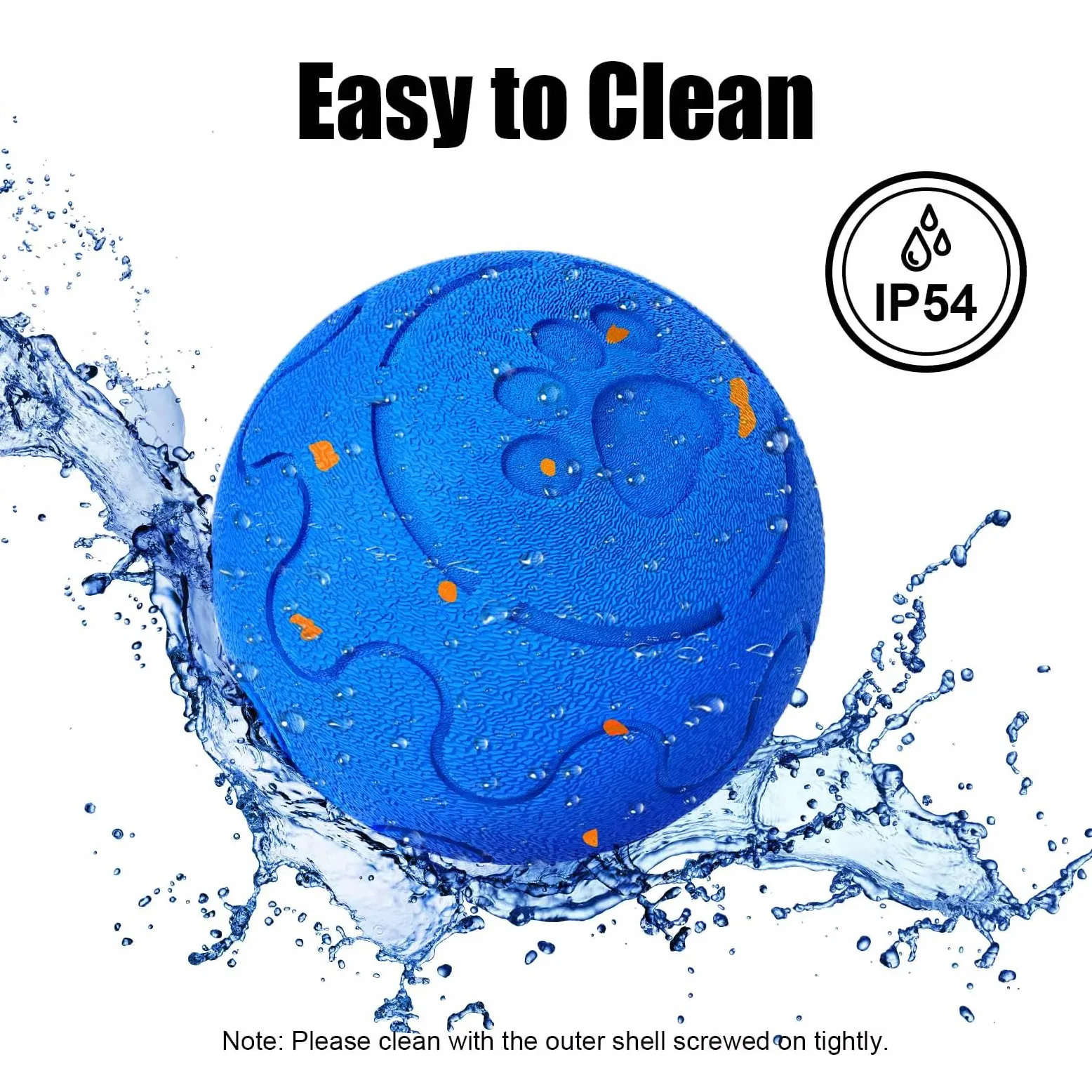 Dog Wicked Ball, juguete interactivo para perros, bola de perro eléctrica con 3 modos, material E-TPU, activación automática por movimiento, recargable USB-C, para perros tamaño M-L, impermeable IP54