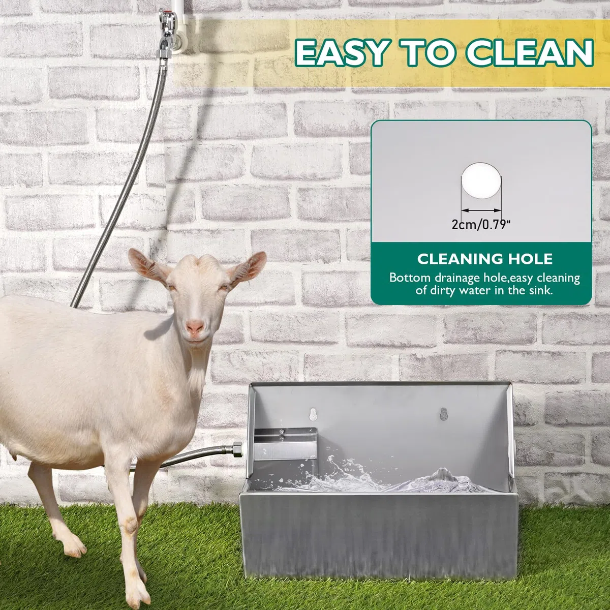 Bebedero Automático para Perros 8L, Dispensador de Agua con Llenado Automático para Exterior | Ideal para Perros, Caballos, Ganado, Pollos y Aves de Corral
