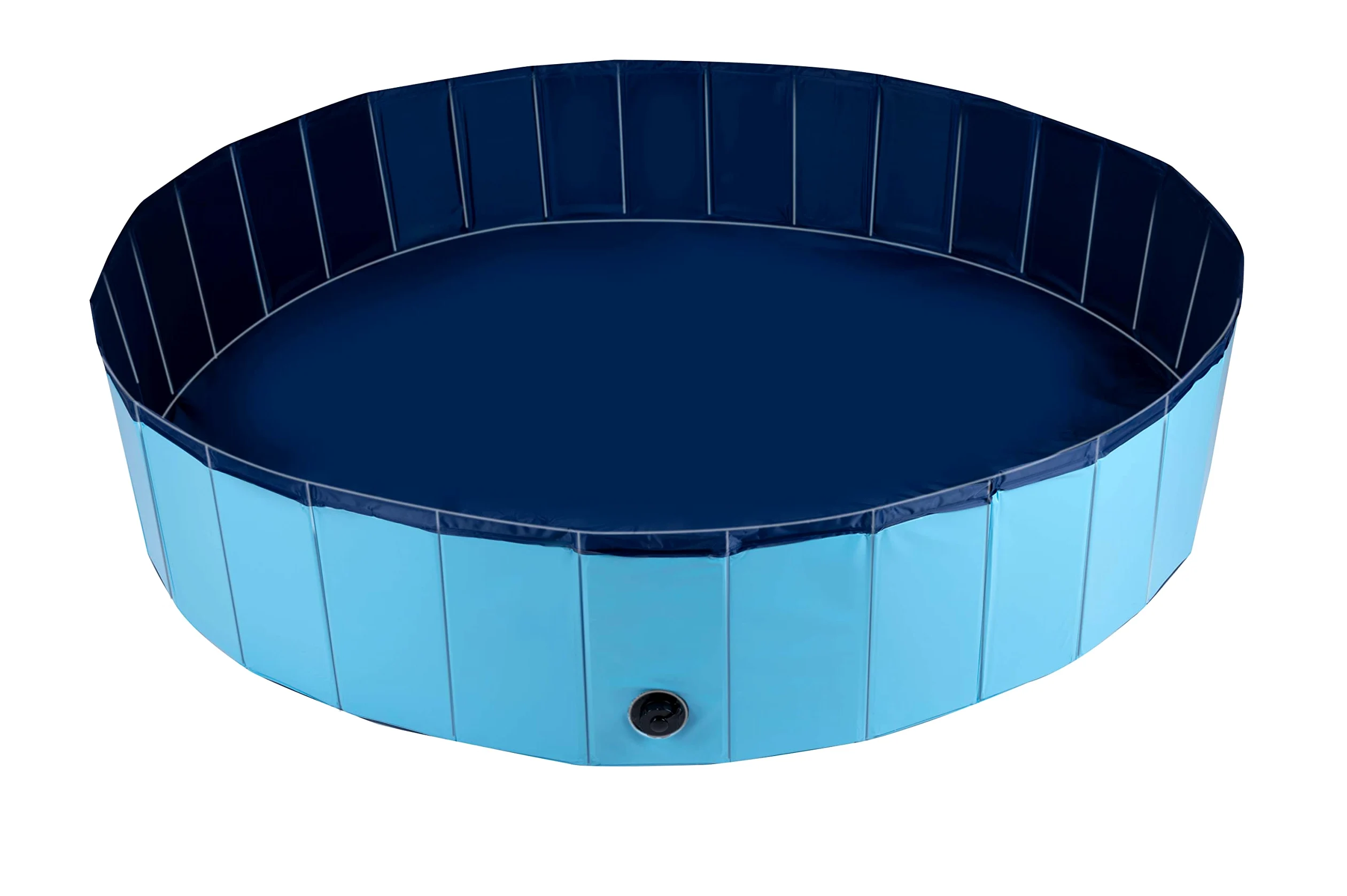 maxxpro Piscina para Perros, 160 x 30 cm, Razas de Perros Grandes, Plegable, Base Antideslizante, con válvula de Drenaje, Color Azul