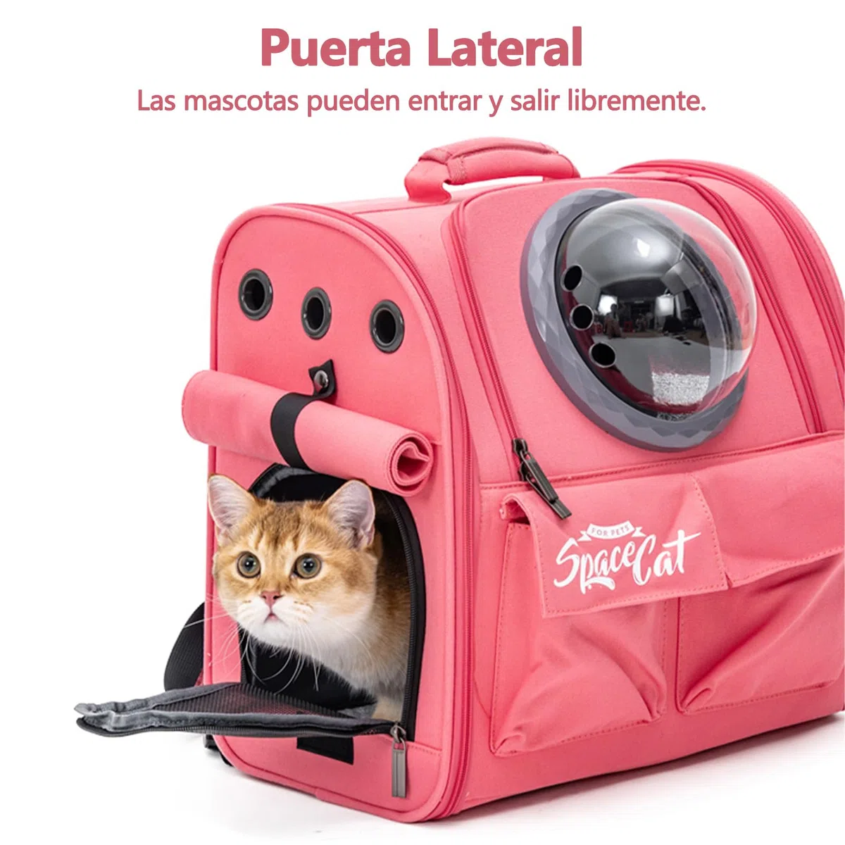 Galatée Mochila para Perros, Mochila para Mascotas Aprobada por Aerolíneas, Bolsa para Gatos para Viajes, Senderismo, Camping y Actividades Al Aire Libre(Rosa)
