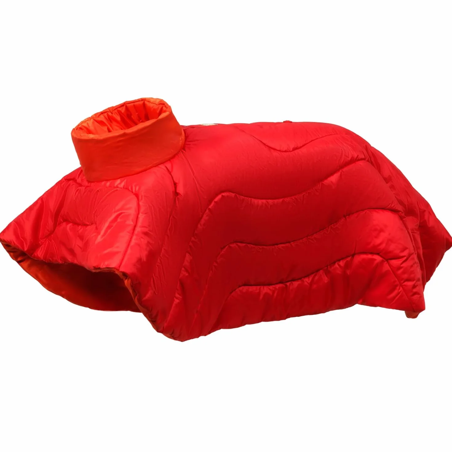 RUFFWEAR Palisades - Poncho de dormir, saco de dormir para perro, abrigo para perro grande/XL, chaqueta ligera para mascotas para acampar e invierno, grosella roja, talla L/XL