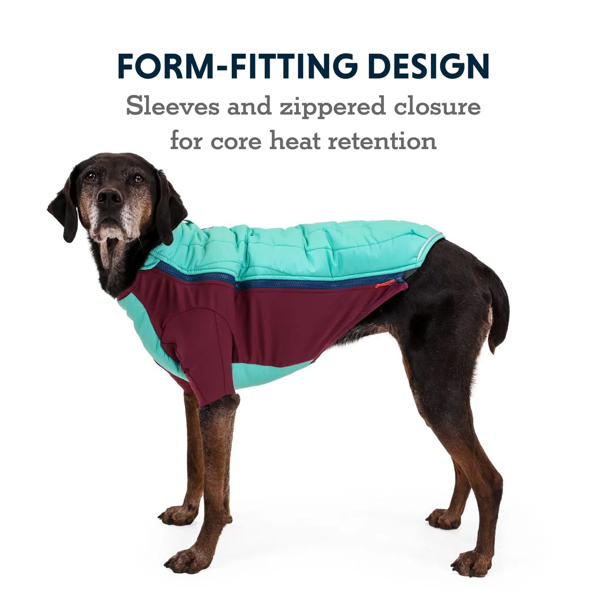 RUFFWEAR Abrigo para Perro con Aislamiento Polar, Chaqueta para Perro con Forro Polar Resistente a la Intemperie y al Agua, Traje de Nieve para Perros, Aurora Teal – Medium