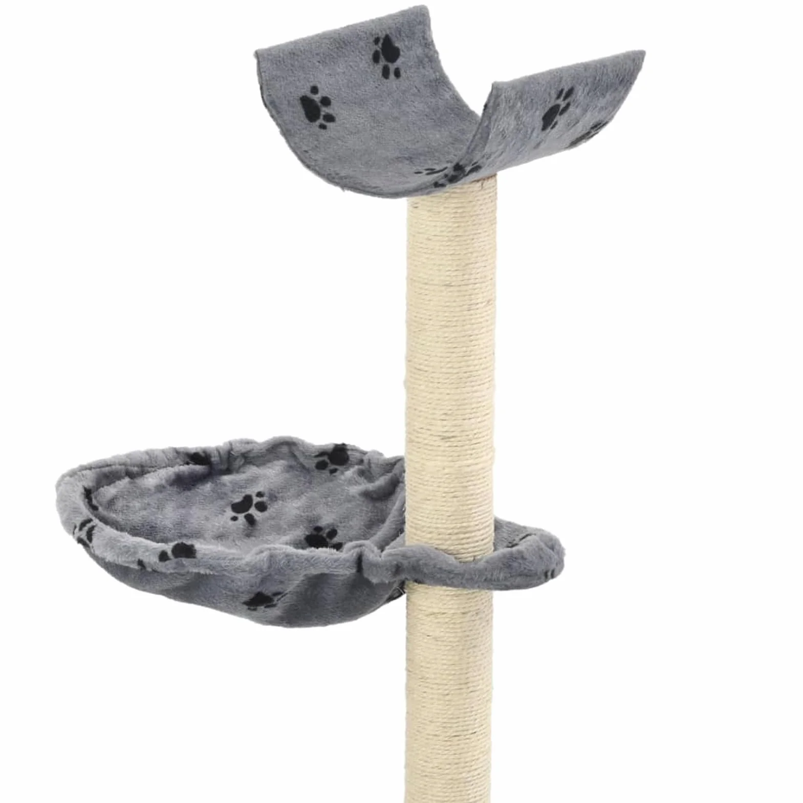 ShGaxin Rascador para Gatos con Poste de sisal 105 cm Huellas Gris, Rascador Gato, Arbol Rascador para Gatos, Gatos Accesorios, Torre Gatos, Arranhador para Gatos, Casa para Gatos
