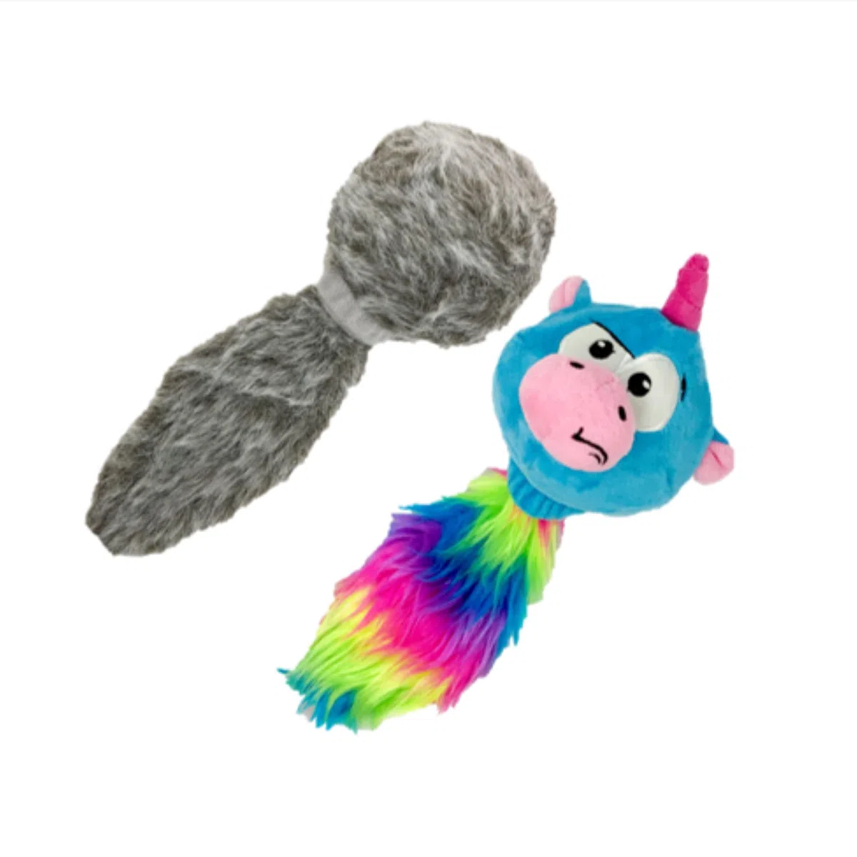 Hyper Pet Doggie Tail & Unicorn Pal - Juguetes interativos de peluche para perros, paquete de 2 (juguetes interactivos para perros que se mueven, vibran y ladran, juguetes para perros para