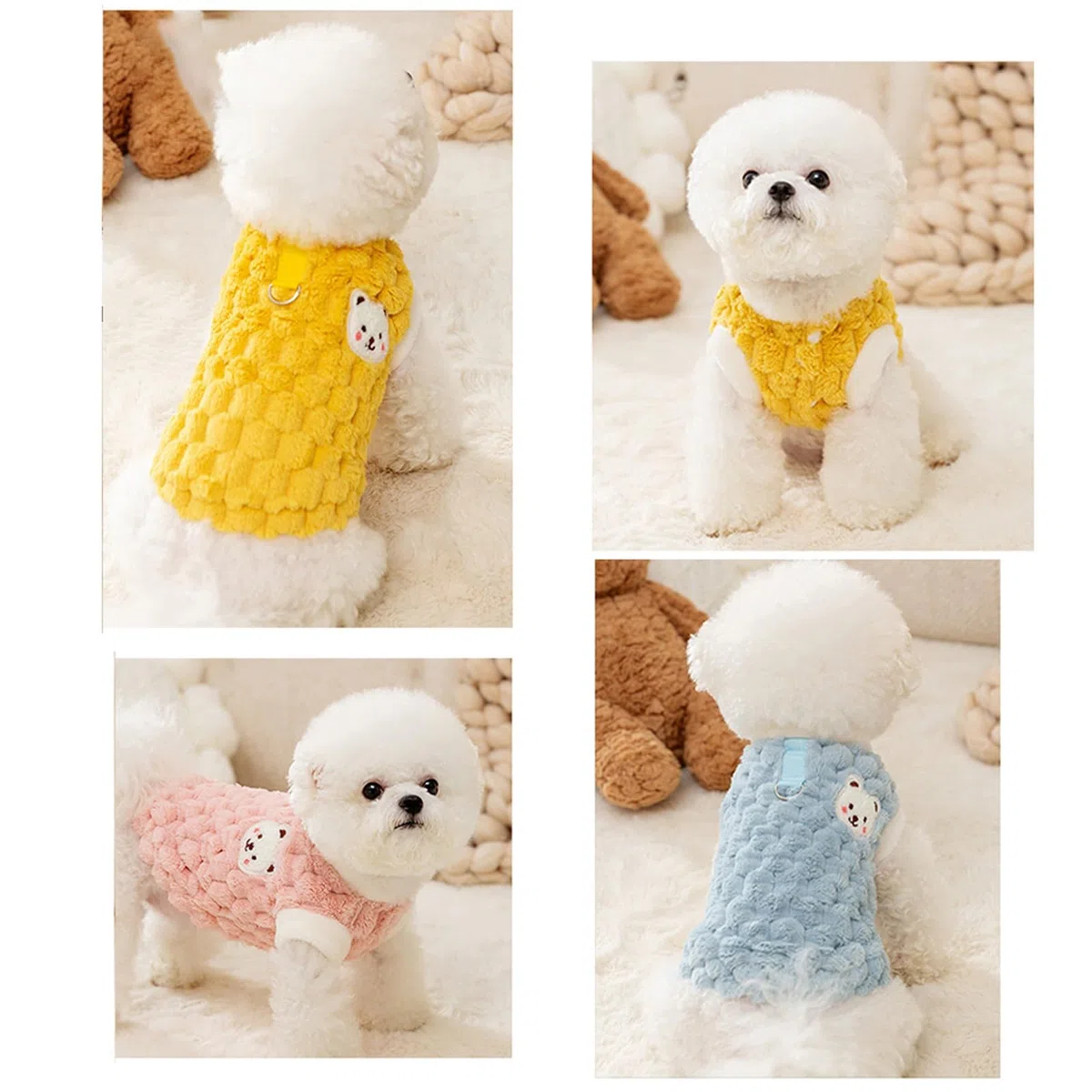 Jersey Perro Suéter de Invierno para Mascotas, Chaleco de algodón cálido y anticaída para Perros pequeños, Nuevo Modelo Universal para Gatos y Perros, otoño e Invierno(Color:1,Size:XXL)