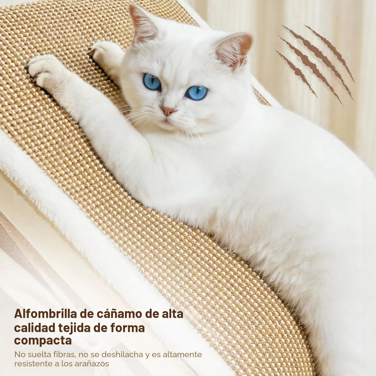 Casa para Gatos de Interior con Rascador de Sisal, Cama Gatos 2 en 1 | con Estructura de Madera, Cueva para Gatos con Cojín y Alfombrilla Rascadora, Tienda de Campaña para Gatitos