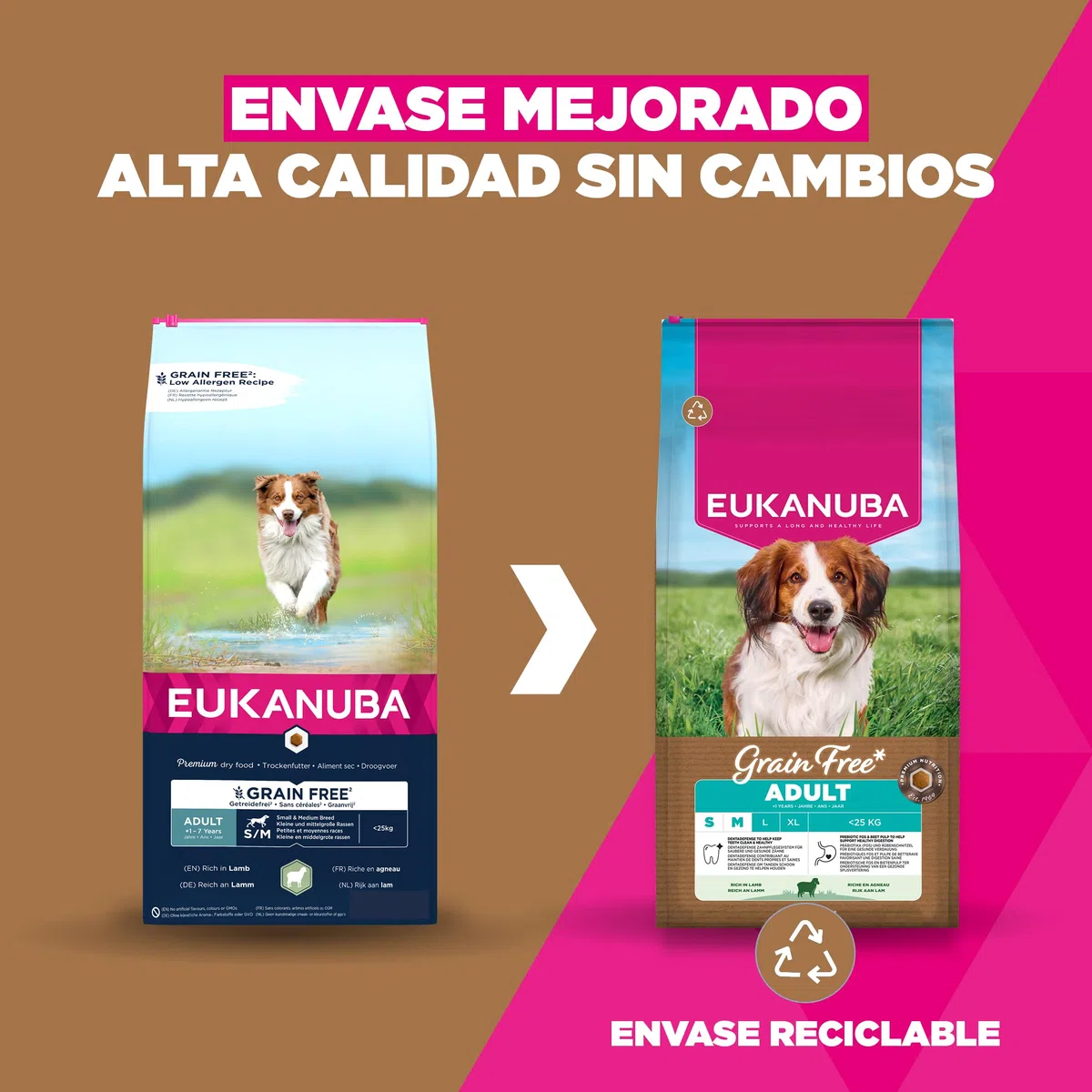 Eukanuba, alimento para Perros sin Cereales con Cordero para Razas pequeñas y Medianas - Alimento seco Premium sin Cereales para Perros Adultos, 12 kg