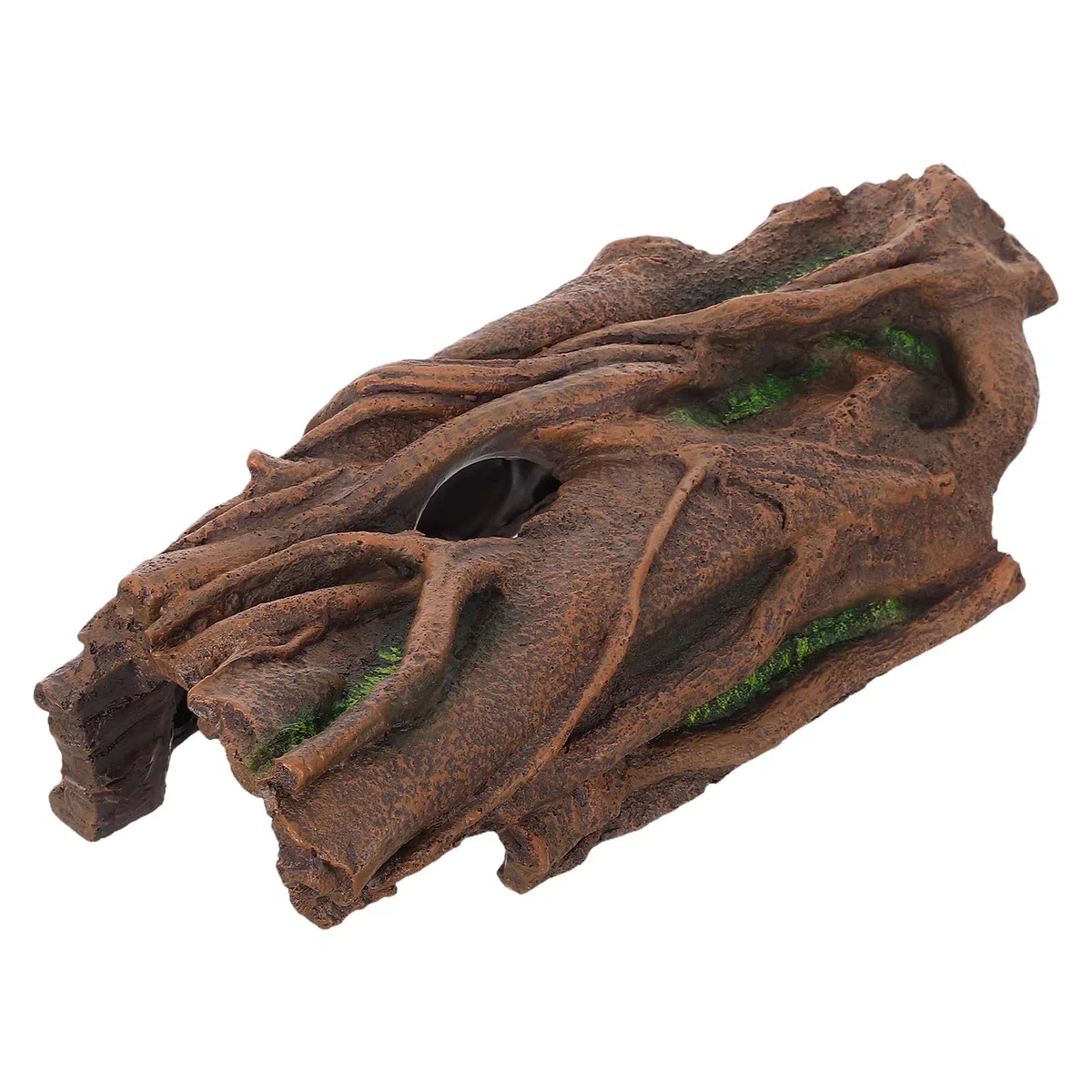 Escondite de Tronco Hueco para Tortugas - Plataforma de Resina para Que Las Tortugas se asolen en terrarios de barbudos, lagartos y Serpientes.
