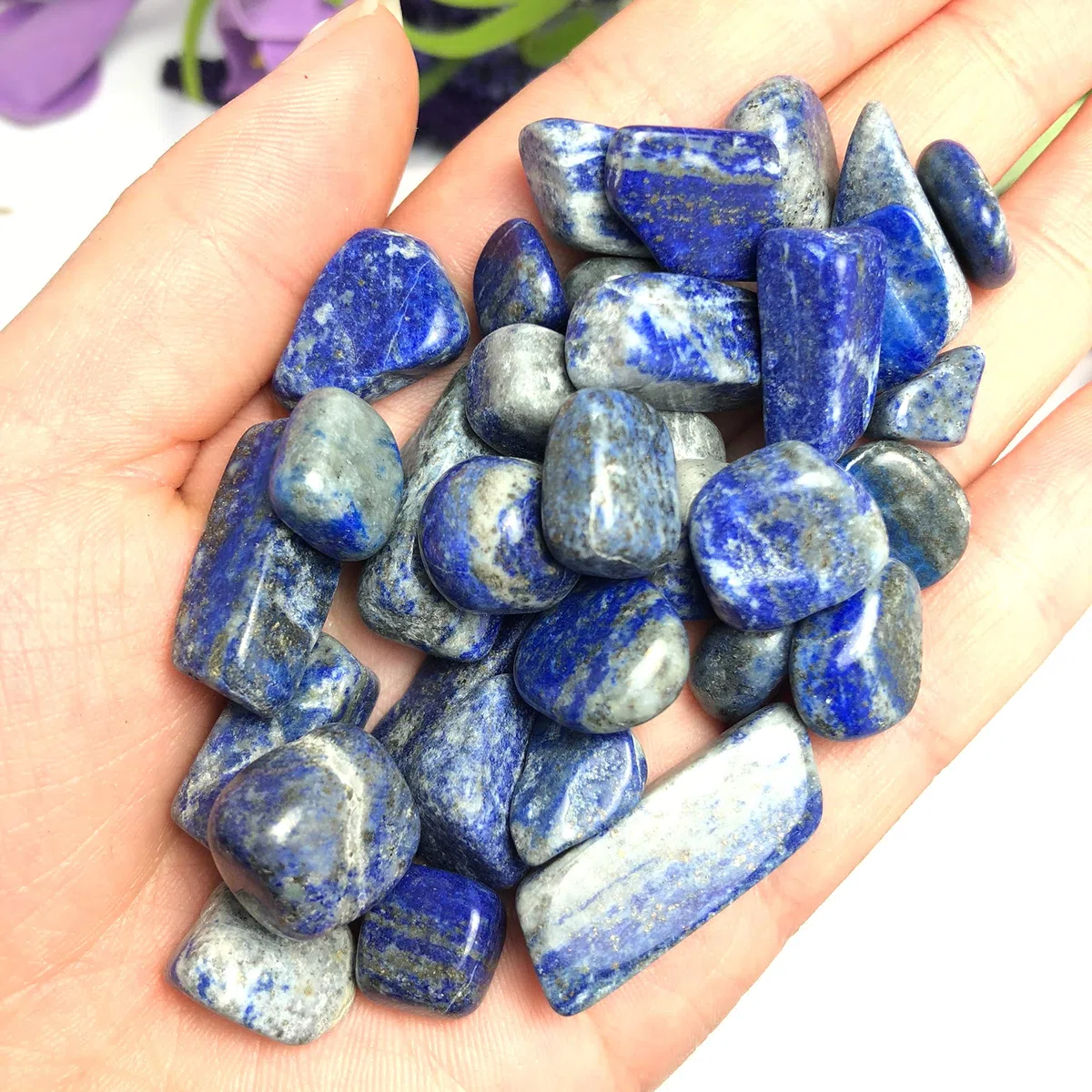 Lleno de Textura Piedra Blanca Azul Natural de 100g, Piedras de Grava de Cristal, espécimen de Cuarzo de Cristal de Roca, decoración de pecera