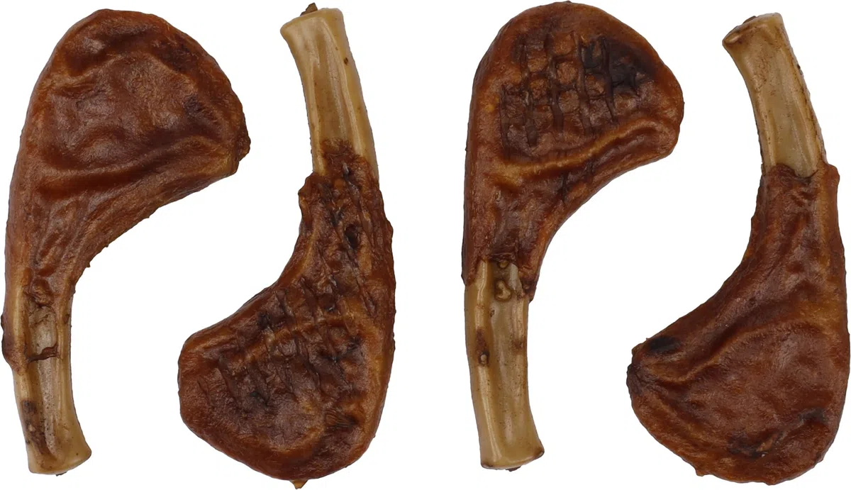 Snacks para Perros - Flamingo BBQ Costilla con Pollo XS - 8 x 3 x 1 cm - 2 kg Display - Rica en proteínas - sin Gluten - sin Cereales - sin azúcares añadidos