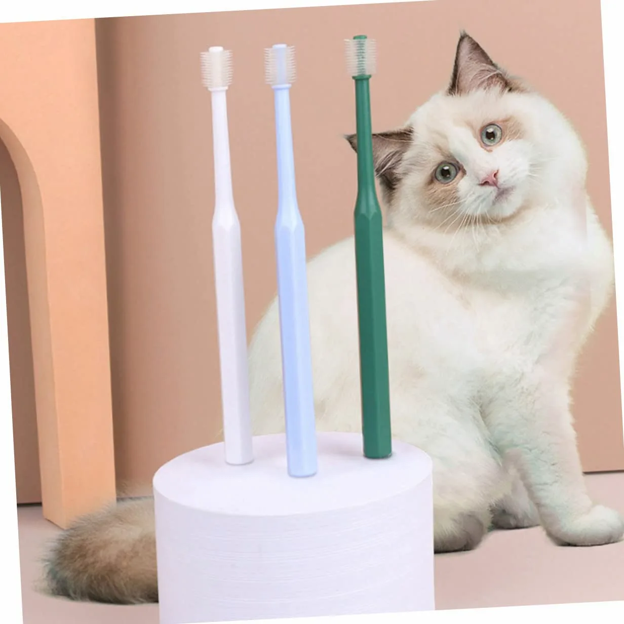 SUPVOX 12piezas Cepillo Para Mascotas Cepillo Oral Para Perros y Gatos Incluye Azules y Accesorios De Limpieza Bucal Para Animales
