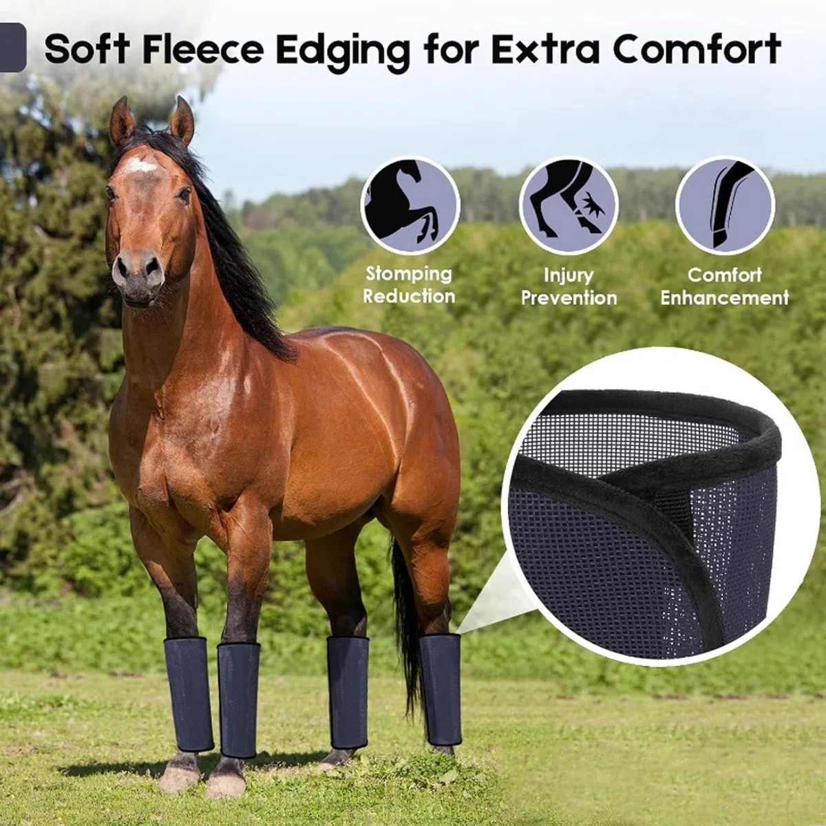 Protectores de piel mejorados para patas de caballo, ajustables, para caballo, para jinetes al aire libre, uso de armaduras transpirables