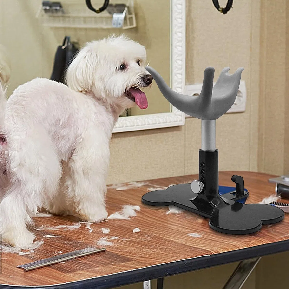 Genérico Silla De Aseo para Perros Pequeños - Soporte para Corte de Cachorros | Escalera Plataforma de Altura Ajustable para Baño, Corte y Peluquería Canina