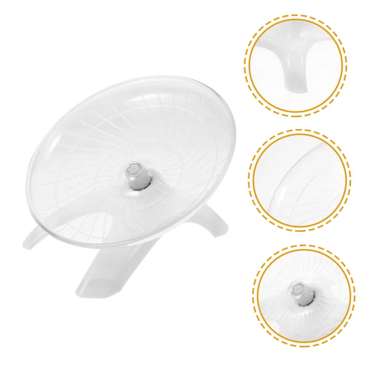 BESPORTBLE 3piezas Rueda De Ejercicio Silenciosa para Hámster Rueda Interactiva para Roedores como Chinchillas y Jerbos Juguete De Actividad con Base para Mascotas Pequeñas