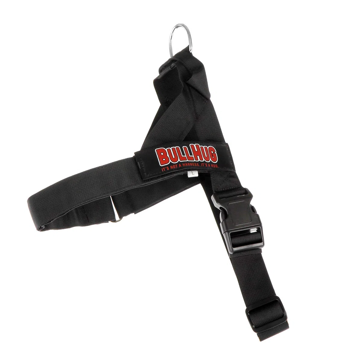 BULLHUG Arnés ajustable para perro, sin tirones, sin estrangulamiento, para bulldogs ingleses, bulldogs franceses, pugs y razas de pecho ancho, paseos fáciles y seguros (negro, mediano)