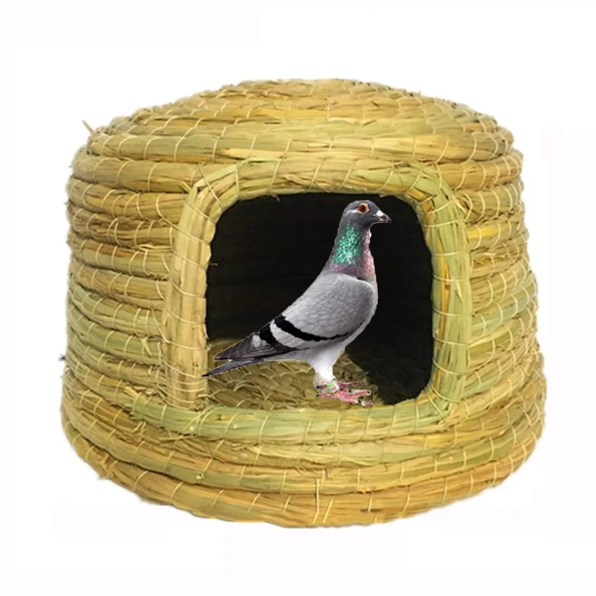 Nidos para PáJaros Nidos Tejidos A Mano, Palomas, Loros Y Pajareras, Jaulas De Aves De Cría De Reclinación Cómodas Y Cálidas (Size : 35x25cm)