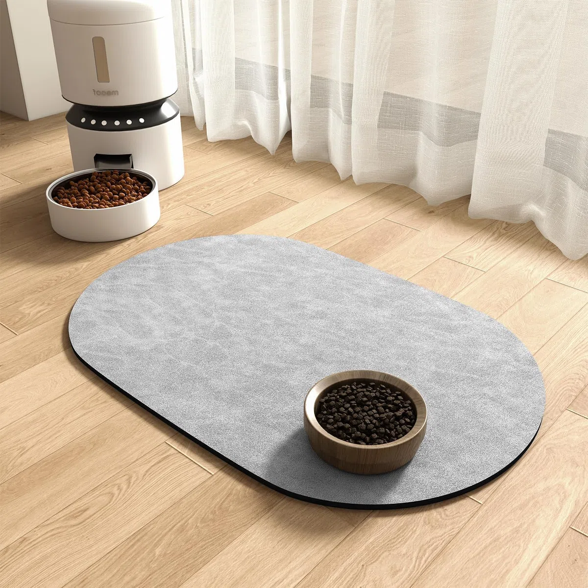 Tapete absorbente de agua para perros, tapete para comida y cuenco de agua, tapete de alimentación de mascotas de secado rápido, tapete de comida para perros, accesorios para perros, tapete para