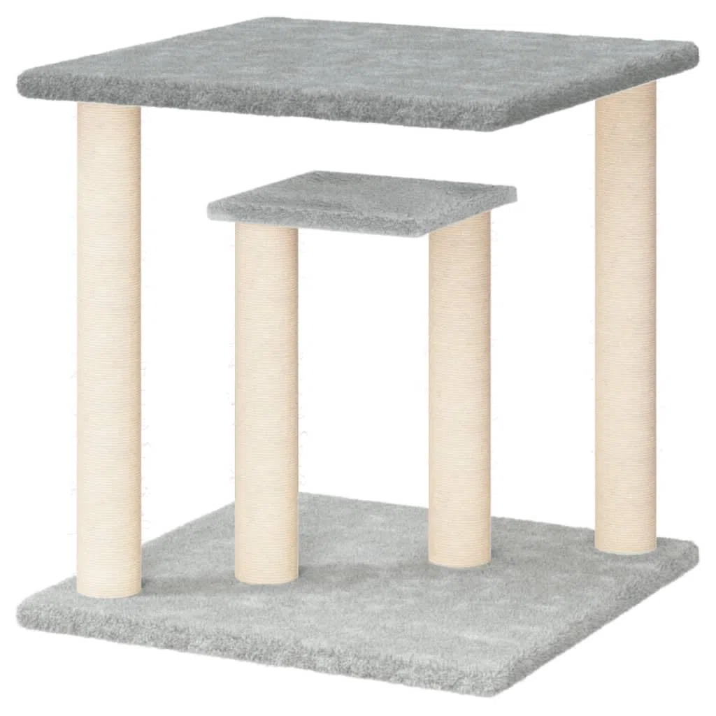 Postes rascadores para Gatos con Plataformas Gris Claro 50 cm, Rascador Gato, Arbol Rascador para Gatos, Gatos Accesorios, Torre Gatos, Arranhador para Gatos, Casa para Gatos
