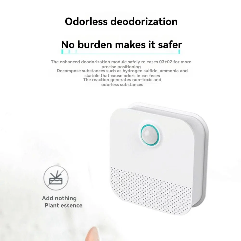 Desodorante Inteligente Inalámbrico para Caja de de Gatos, Eliminador de Olores para Mascotas, Desodorante para de Perros y Gatos.