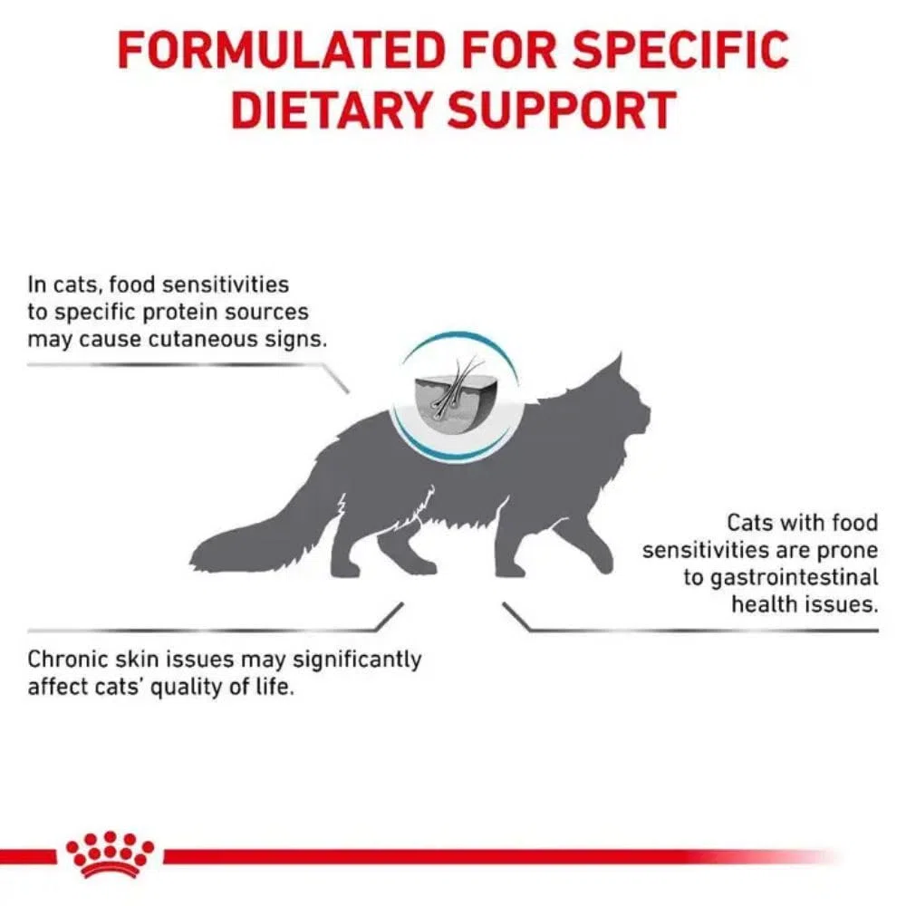 Royal Canin Veterinary Diet Hypoallergenic Alimento Ceco para Gatos con Intolerancias Alimenticias, 4.5 kg