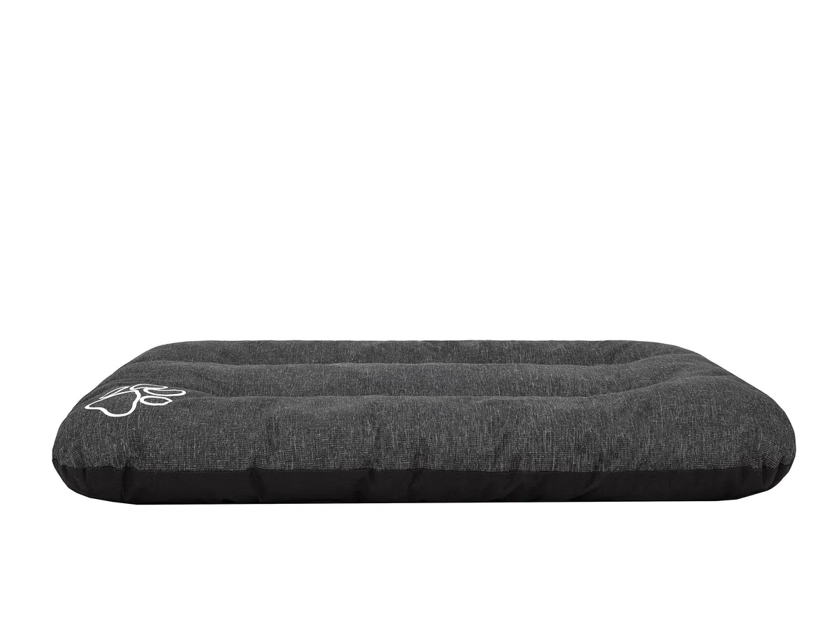 Cama para perros, sofá para perros, cojín para perros, sofá, colchón, cama, cama para animales, suave, cojín R3, 115 x 80 cm, color negro con piedras ecológicas