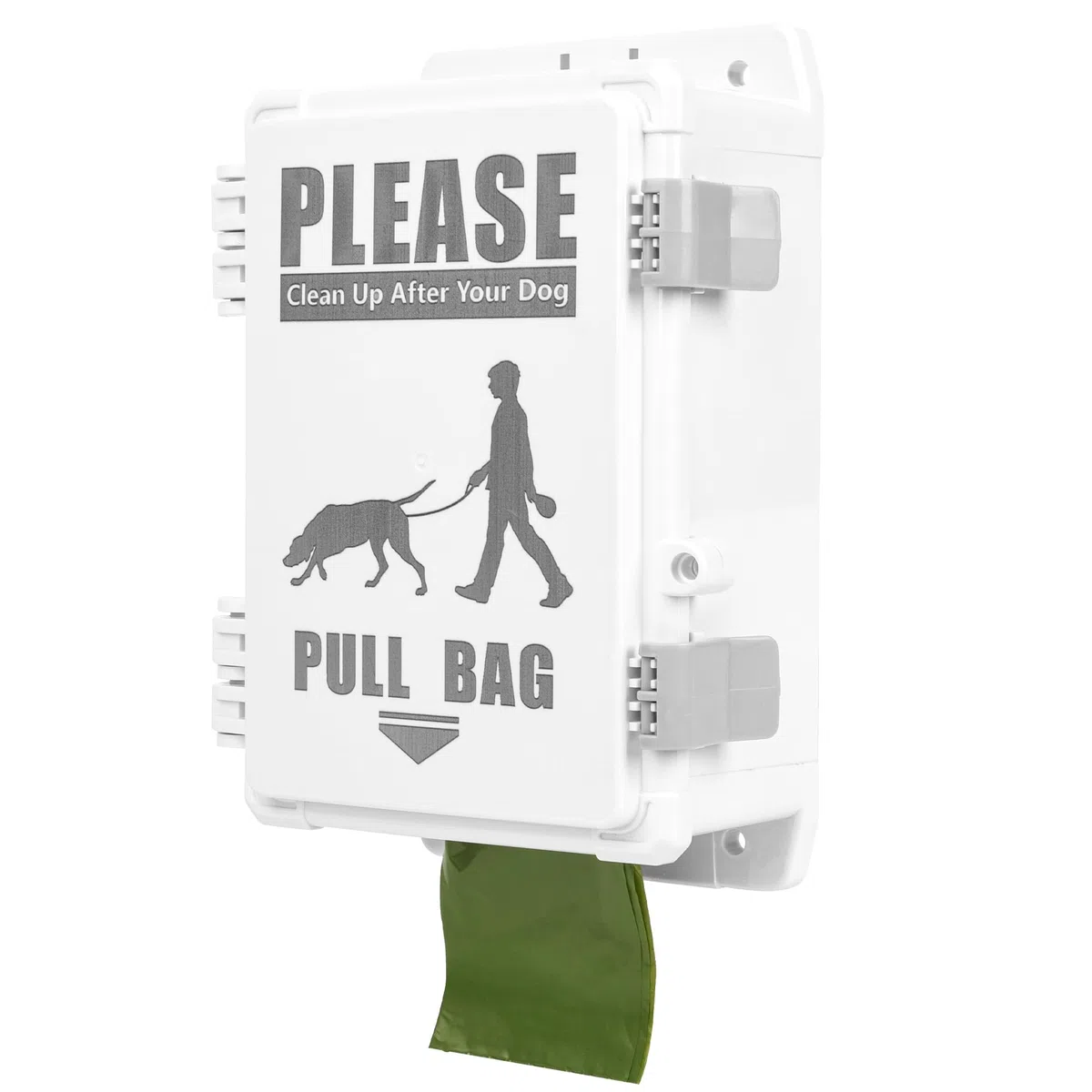 Dispensador de bolsas para excrementos de perro, dispensador impermeable de bolsas para perros para exteriores, con capacidad para hasta 8 rollos de bolsas de residuos, pared al aire libre, estaca,