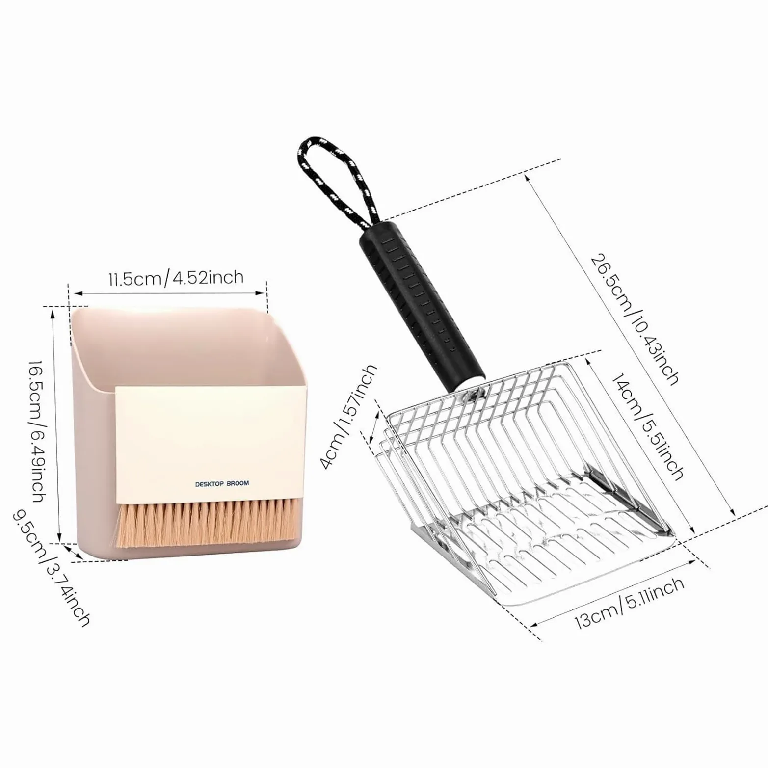 Pala para Arena de Gatos, Recogedor de excrementos Gato con Soporte, Herramienta Limpieza rápida for Gatitos, Conejos, Pollitos y Perros